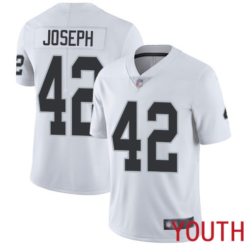 Oakland Raiders Limited White Youth Karl Joseph Road Jersey NFL Football 42 Vapor Untouchable Jersey